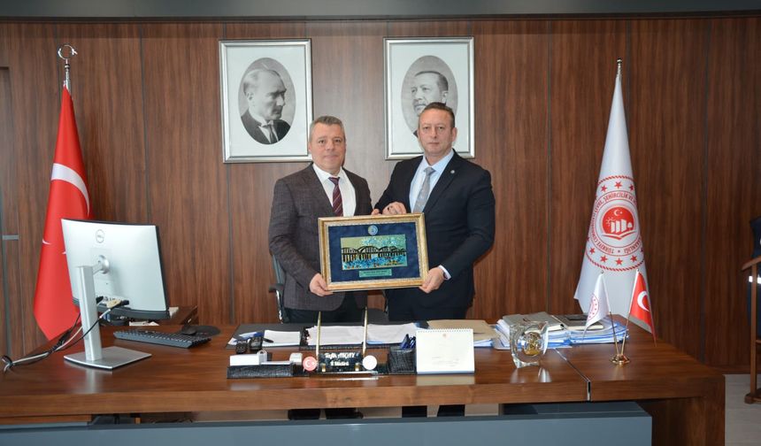 Bafra TSO’dan Çevre, Şehircilik ve İklim Değişikliği İl Müdürü Tevfik Akçay’a Ziyaret