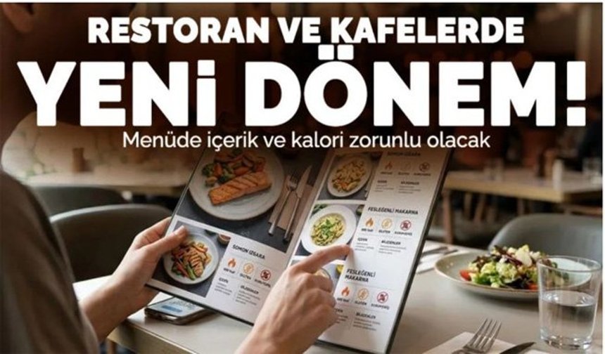 Restoran ve kafelerde yeni dönem