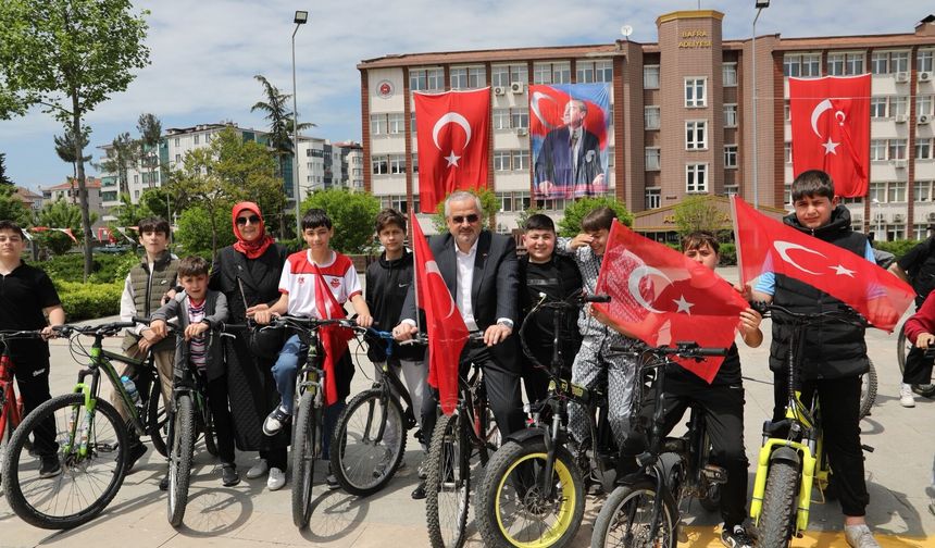 BAFRA’DA 19 MAYIS COŞKUSU PEDALLARA YANSIDI
