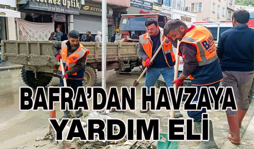 Bafra'dan Sel bölgesi Havza'ya Yardım Eli