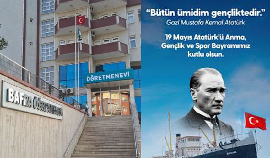 Bafra Öğretmenevi'nden 19 Mayıs Mesajı