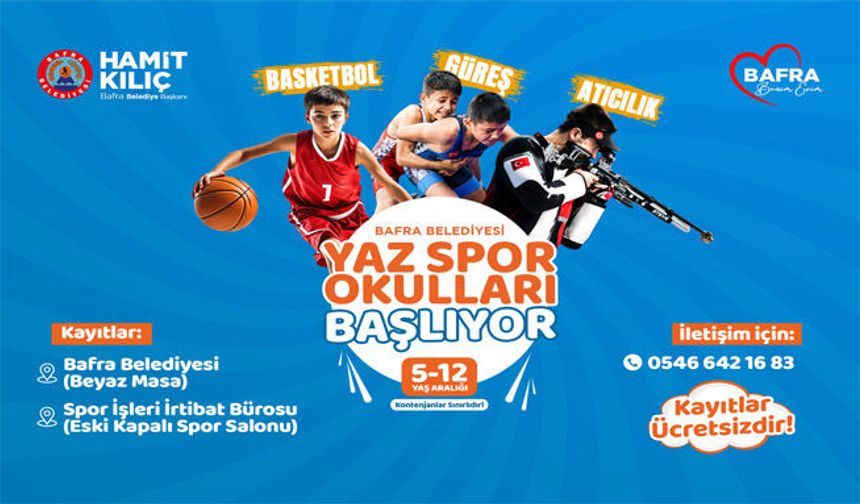 Ücretsiz Yaz Spor Okulları İçin Kayıt Zamanı