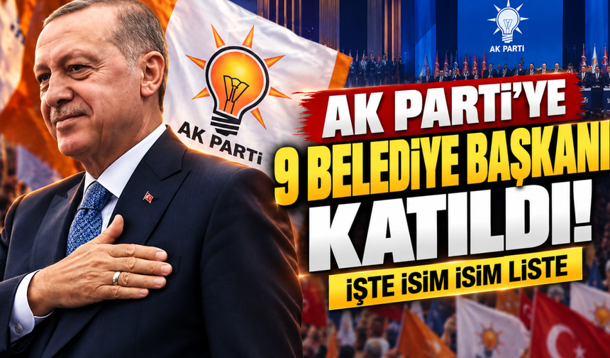 9 belediye başkanı AK Parti'ye katıldı: Rozetlerini Erdoğan taktı