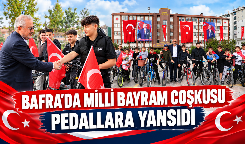Bafra’da Milli Bayram Coşkusu Pedallara Yansıdı
