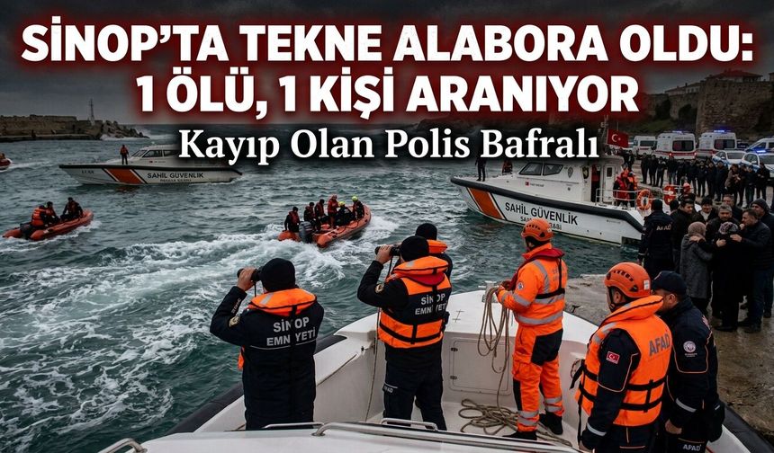 Sinop’ta tekne alabora oldu: 1 ölü, 1 kişi aranıyor