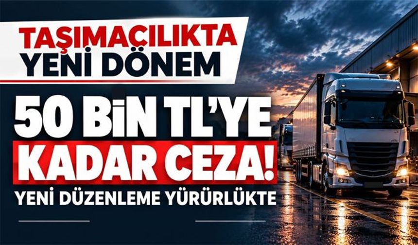 Taşıma işleri organizatörlerine yeni cezalar: 50 bin TL'ye kadar çıkıyor